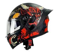 Casque Moto Modulable Casques Integral Moto DOTECE Homologué Casque De Moto Protection Casque Scooter avec Double Visière Casques Intégraux pour Adulte Homme Et Femme 6,XL:61-62CM