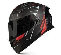 Casque Moto Modulable Casques Intégraux DOTECE Homologué Casques Anti-Collision Modulables Casques avec Double Visière Casque De Motocross pour Homme Et Femme 3,M:57-58CM