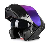 Casque Moto Modulable Casques Scooter Chopper DOTECE Homologué Adulte Casques Intégraux Flip-Up Anti-Collision pour Locomotive Homme Femme Casques Modulables 13,3XL:65-66CM