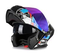 Casque Moto Modulable Casques Scooter Chopper DOTECE Homologué Adulte Casques Intégraux Flip-Up Anti-Collision pour Locomotive Homme Femme Casques Modulables 6,3XL:65-66CM