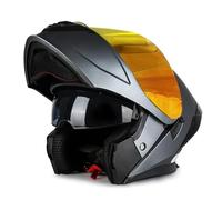 Casque Moto Modulable Casques Scooter Chopper DOTECE Homologué Adulte Casques Intégraux Flip-Up Anti-Collision pour Locomotive Homme Femme Casques Modulables 2,XL:61-62CM