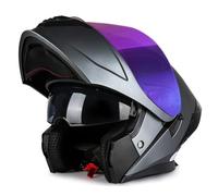Casque Moto Modulable Casques Scooter Chopper DOTECE Homologué Adulte Casques Intégraux Flip-Up Anti-Collision pour Locomotive Homme Femme Casques Modulables 3,XL:61-62CM