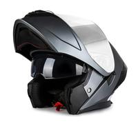 Casque Moto Modulable Casques Scooter Chopper DOTECE Homologué Adulte Casques Intégraux Flip-Up Anti-Collision pour Locomotive Homme Femme Casques Modulables 1,XL:61-62CM