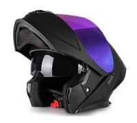 Casque Moto Modulable Casques Scooter Chopper DOTECE Homologué Adulte Casques Intégraux Flip-Up Anti-Collision pour Locomotive Homme Femme Casques Modulables 17,XL:61-62CM