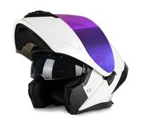 Casque Moto Modulable Casques Scooter Chopper DOTECE Homologué Adulte Casques Intégraux Flip-Up Anti-Collision pour Locomotive Homme Femme Casques Modulables 5,3XL:65-66CM