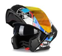 Casque Moto Modulable Casques Scooter Chopper DOTECE Homologué Adulte Casques Intégraux Flip-Up Anti-Collision pour Locomotive Homme Femme Casques Modulables 8,XL:61-62CM