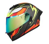Casque Moto Modulable Double Visière Casques Integral Modulables DOTECE Homologué Homme Et Femme Casque Intégraux Flip-Up Casques Motocross Adapté Aux Trajets Quotidiens Z-3,M:57-58CM