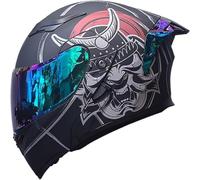 Casque Moto Modulable ECE Homologué Casques Intégraux Flip-Up Anti-Collision Casque Integral Moto pour Locomotive Homme Femme(C6,XL(59~60CM))