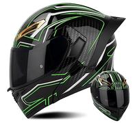 Casque Moto modulable Flip-up homologué ECE pour Hommes et Femmes | Double visière, coque anti-collision, adapté scooter et chopper, protection intégrale