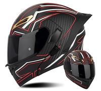 Casque Moto modulable Flip-up homologué ECE pour Hommes et Femmes | Double visière, coque anti-collision, adapté scooter et chopper, protection intégrale