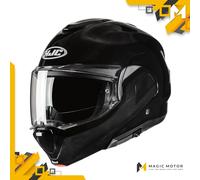 Casque moto Modulable HJC F100 XXL SOLID Noir Brillant