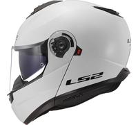 LS2 Helmets Casque moto modulable Strobe II Blanc brillant XS