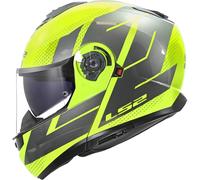 LS2 Casque moto modulable FF908 Strobe II Code Gloss H-V Jaune/Gris Taille S