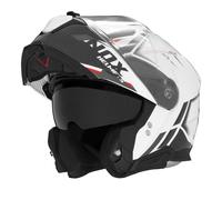 Casque moto modulable Nox N967 Synchro - blanc/rouge - Blanc - XS (53/54 cm)