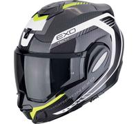 Scorpion EXO Tech Evo Carbon Cosy Casque, noir-blanc-jaune, taille M pour homme