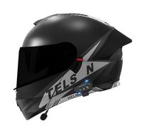 Casque Moto Modulables Bluetooth Casques Integral Flip-Up Homologué ECEDOT avec Double Visière Casque Intégraux Modulable avec Haut-Parleur Et Microphone Casques Motocross L,M:57-58CM