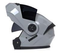 Casque Moto Modulaire à Élément Escamotable avec Double Visiere, Homologué Dot ECE, Léger, Casque Intégral pour Hommes et Femmes Adultes M57-58CM