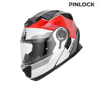 Casque Moto Modulaire Acerbis Serel Blanc/Rouge Homologation ECE 22-06