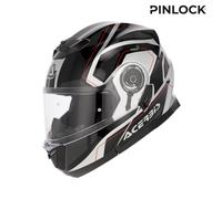 Casque Moto Modulaire Acerbis Serel Noir Argent Homologation ECE 22-06