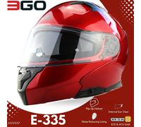 Casque moto modulaire ECE2206 integraux double Visiere Crash Tour E335 Bordeaux