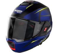 Casque moto modulaire rabattable Nolan N120-1 Nightlife Blue N-COM 028 - 22.06