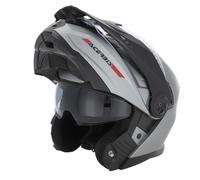 Casque Moto Moduler Acerbis P/ J Pj Rider Avec Visière Parasol Gris Opaque TG L