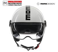 Casque Moto Momo Design Fgtr Evo E2206 Blanc Quartz Brillant/Noir DP Visiera M