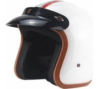 Casque Moto Retro Universel Moto 3/4 Demi Blanc #A XL