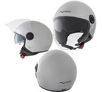 Casque Moto Scooter Vintage Jet Visiere pare soleil ECE 22 Blanc SonicMoto