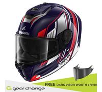 Casque moto Shark Spartan RS - Bythron BWU - Visière foncée gratuite