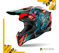 Casque moto Tout-terrain Airoh WRAAAP L CYBER Vert