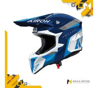 Casque moto Tout-terrain Airoh WRAAAP S CONQUÉRIR Bleu