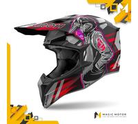 Casque moto Tout-terrain Airoh WRAAAP XXS CYBER Gris