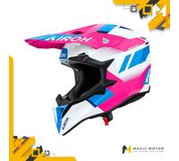 Casque moto Tout-terrain Airoh WRAAAP XXS VISION Rose