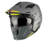 Casque moto trial transformable avec mentonniere amovible MT Helmets Streetfighter Sv Uni (Ece 22.06) Gris S (55/56 cm)
