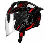 Casque Moto Vintage Casques Jet avec Visière Casques Bols Casque Mobylette avec Lunettes Homologué Dot/ECE Homme Et Femme Rétro Demi Casque Moto Vélo Scooter Chopper 3,M=56-58cm