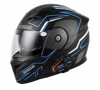 Casque moto XJR avec Bluetooth, double visière, coque ABS, tailles M à 2XL, 3C, toutes saisons.w3 M