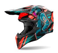 Casque Motocross AIROH Wraaap Cyber Orange Mat