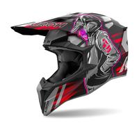 Casque Motocross AIROH Wraaap Cyber Rouge Opaque