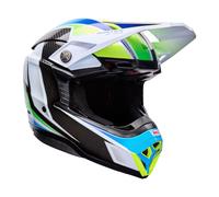 Casque Off-Road Bell Moto-10 Spherical Grid White/Blue