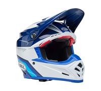 Casque Motocross BELL MOTO-9S FLEX Merchant Bleu Blanc Brillant