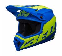 Casque Motocross BELL MX-9 MIPS Disrupt Matte Classic Blue Hi Viz Yellow
