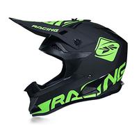 Casque Motocross Homme, Noir Mat/ Doublure Amovible, Casque Cross Adulte Pro Casque Enduro VTT Casque BMX Integral pour Velo Moto Quad ATV Scooter, 2 Styles,Vert,M