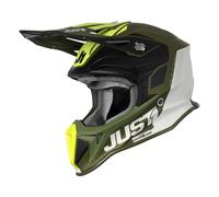 Casque Motocross Just1 J18 MIPS Pulsar Vert / Noir / Blanc Mat Édition Limitée.