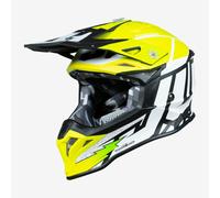 Casque Motocross JUST1 J39 POSEIDON Jaune Fluo/Noir/Blanc