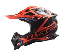 Casque Motocross LS2 MX700 SUBVERTER EVO II Stomp Noir Brillant Orange Fluo