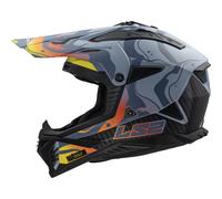Casque Motocross LS2 MX708 FAST II Lavable Gris Foncé Mat
