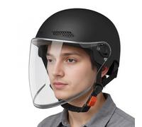 Casque Motocyclette Demi-Jupe, Casques pour Motocyclettes, Open Face Avec Protection Solaire Style Rétro À Attache Rapide Pour Femmes Et Jeunes Pour La Conduite De Scooter Quad Vélo Électrique Et Moto