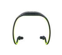 Casque MP3 Sport Sans Fil Lecteur Musique Micro SD Running Vtt Noir Vert 32 Go YONIS
