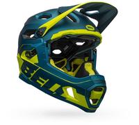 BELL Super DH Mips Casque de vélo VTT. Mixte-Adulte, Bleu mat/bleu brillant/hi-viz, M | 55-59cm
